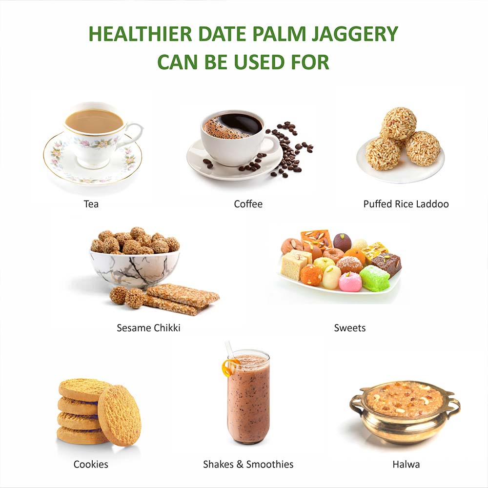 Date Palm Jaggery Powder 350gm X 2 Jar